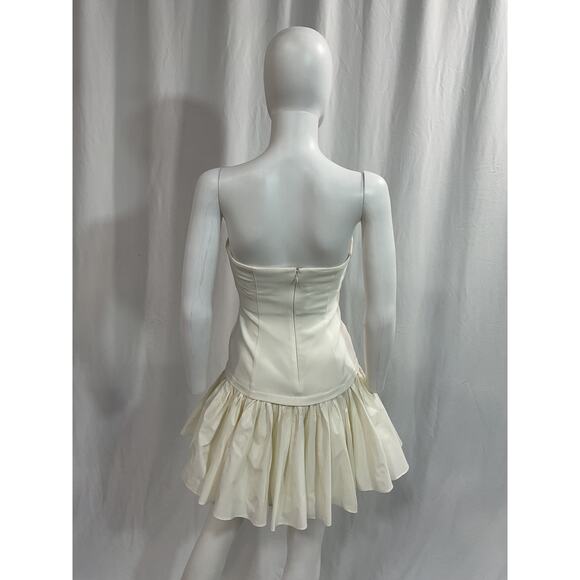 Cinq A Sept 'Amanda' White Strapless Mini Dress Size 2 - Picture 3 of 5